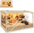 Prolee Hamster Cage Chewproof Wooden 24 Inch Habitat for Pets