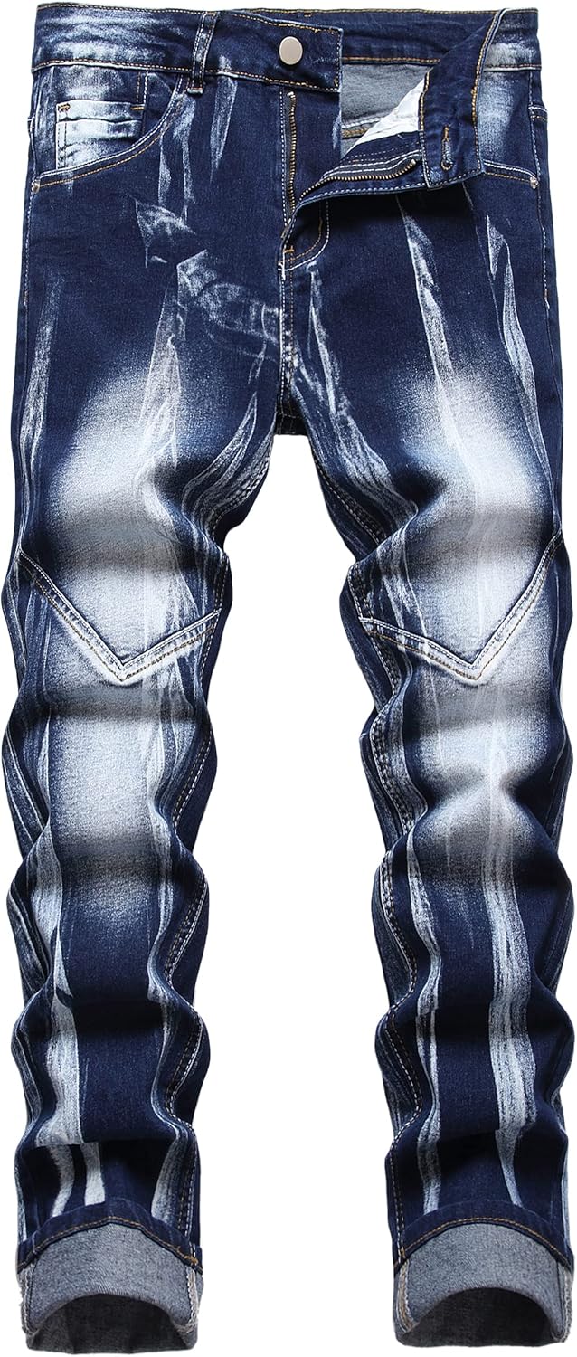 JUNBAOSS Men's Slim Fit Stretch Ripped Skinny Jeans for Style