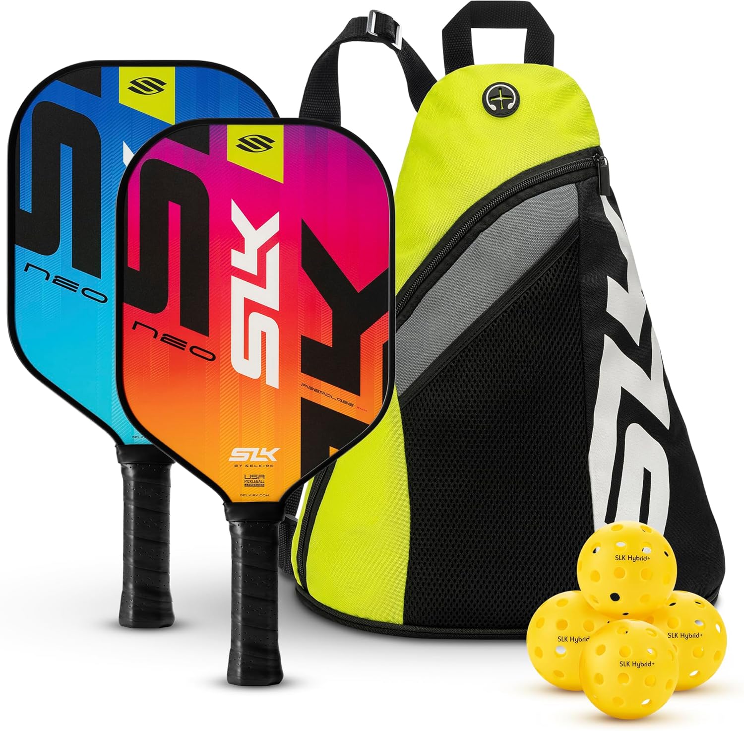 SLK Pickleball Paddles Set of 2 for Family Fun and Play