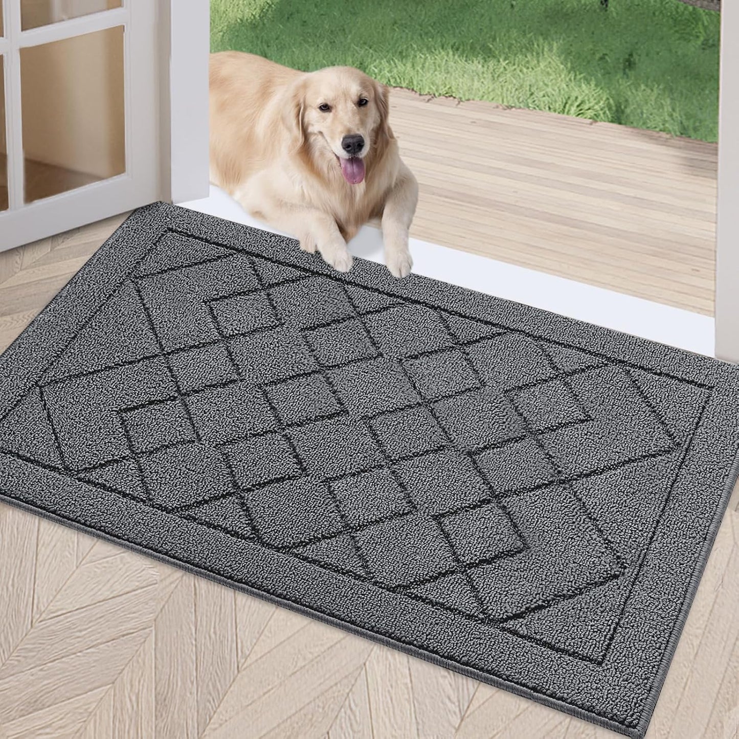 REFETONE Indoor Doormat for Entryway, Non-Slip and Absorbent