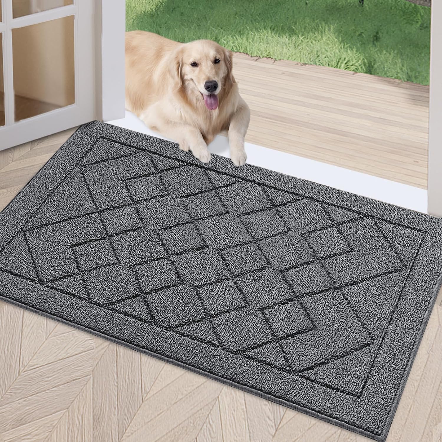 REFETONE Indoor Doormat for Entryway, Non-Slip and Absorbent