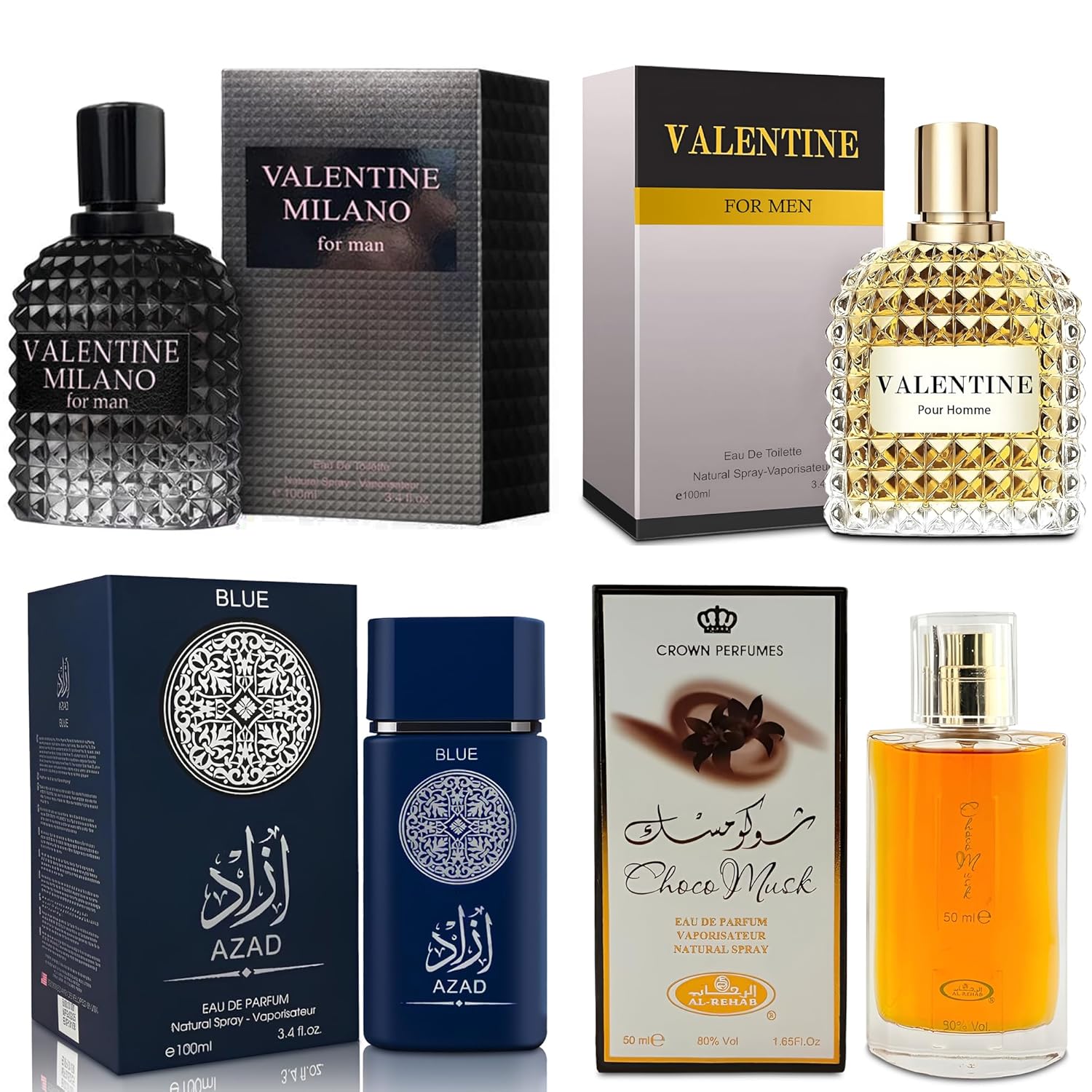 Men's Cologne Gift Set with Four Signature Scents for All Occasions