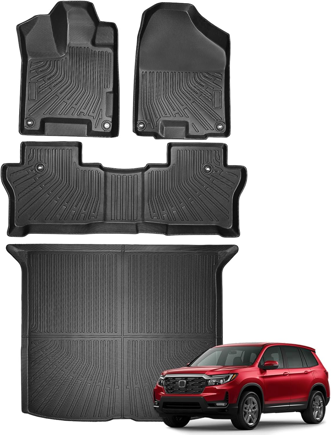 Custom Fit All Weather Floor Mats for Honda Passport 2019-2025