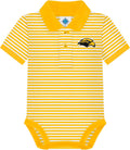 Creative Knitwear College Baby Striped Polo Bodysuit - Soft Team Fan
