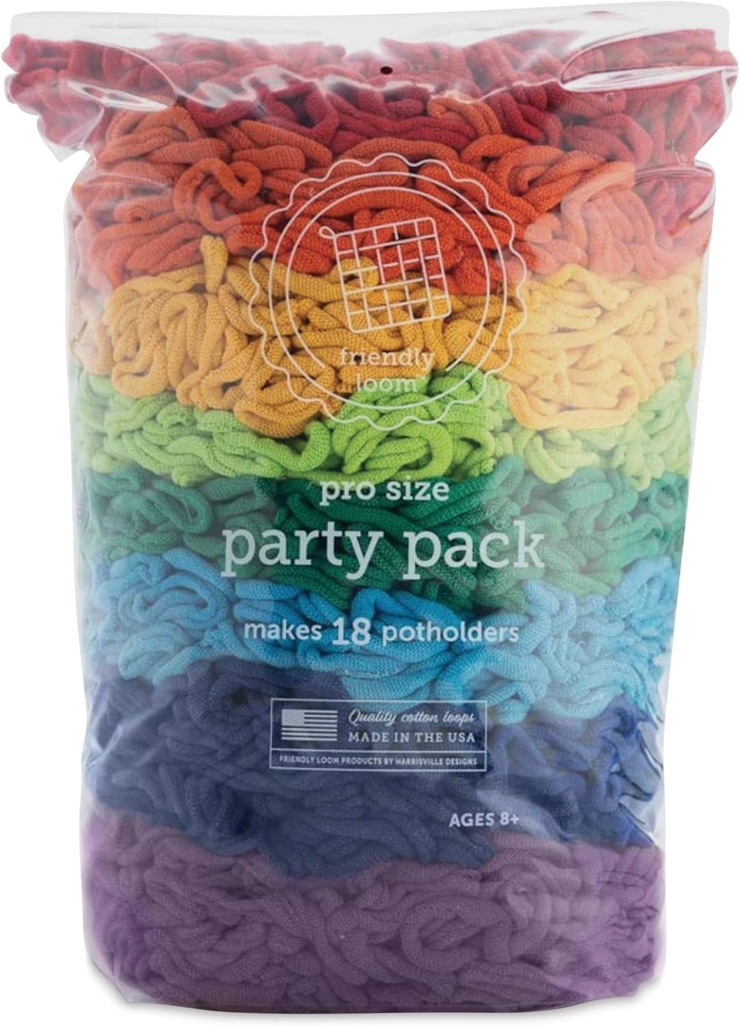 Quality Cotton Weaving Loops for Vibrant Rainbow Potholders