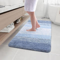 Microfiber Bathroom Rug 44x32 - Thick Shaggy Non-Slip Bath Mat