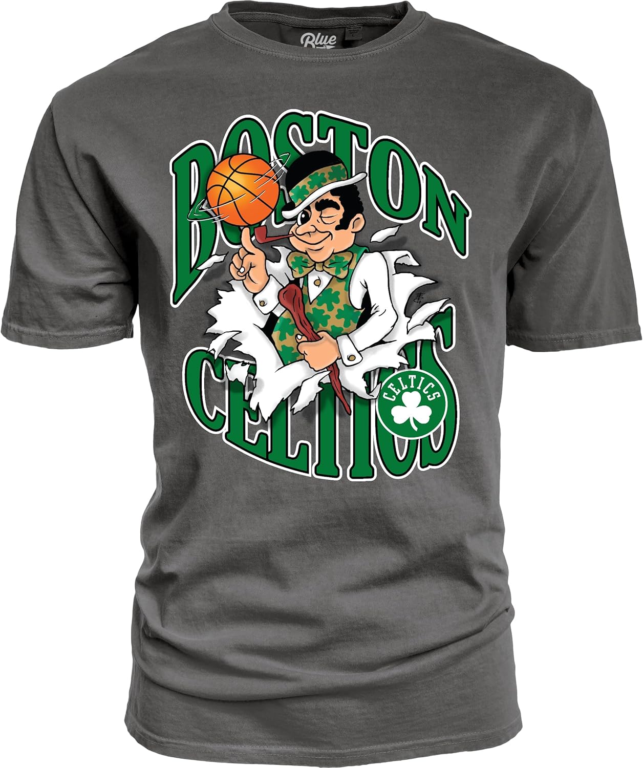 Boston Celtics T-Shirt Ringspun Slam Mascot Black for Fans