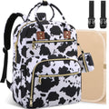 Baby Diaper Bag Backpack Cow Print - Large Capacity Travel Bag