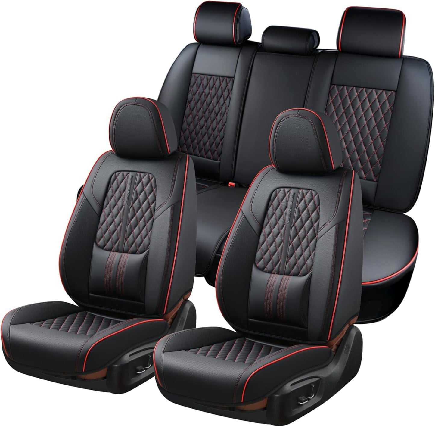 Coverado Car Seat Covers Full Set - Luxury Nappa Leather Protectors