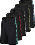 Mens 9ft Mesh Shorts 5 Pack - Lightweight Activewear for Gym & Lounge