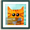 Suede 20x20 Frame Navy Blue with Mat - Elegant Photo & Poster Frame