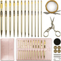 27Pc Tunisian Crochet Hook Set 3mm-10mm - Long Interchangeable Hooks
