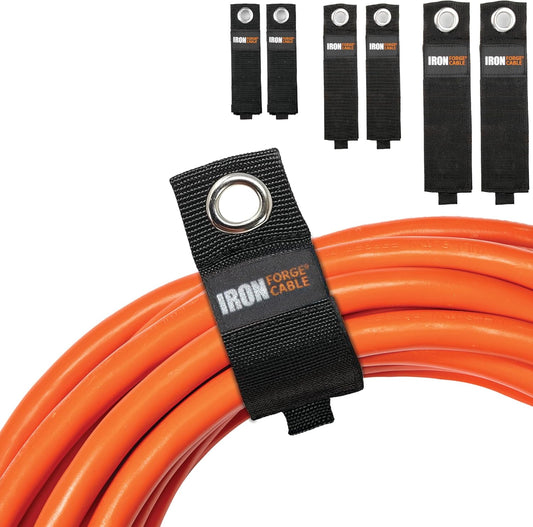 Iron Forge Cable Organizer Set - 6pc Storage Straps, Holds Up to 50 lbs