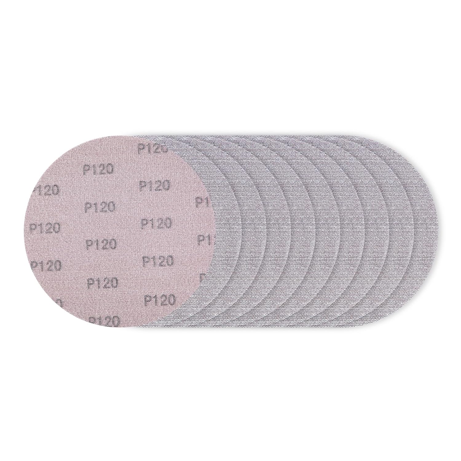 Dust-Free 9 Inch Mesh Sandpaper Discs - P120 Grit