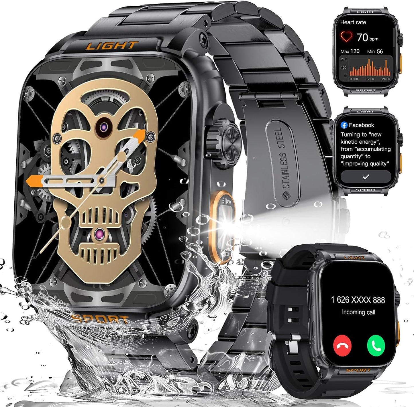 Ultimate LIGE Military Smartwatch: 100+ Sport Modes