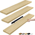 Floating Shelves for Wall 35 in - 3 Pack Maple Floating Shelf