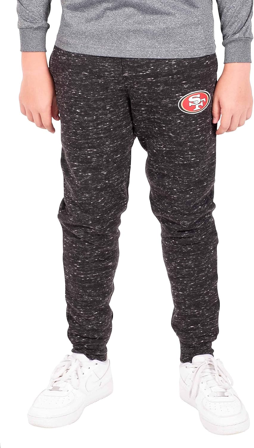Ultra Game NFL Black Snow Fleece Jogger Sweatpants for Comfort