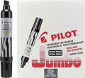 PILOT Super Color Jumbo Refillable Permanent Markers, Black Ink