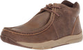 Mens Clearcut Embossed Textured Round Toe Chukka Boots Ankle - Brown