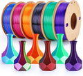 3D Printer Filament Bundle Silk PLA 1.75mm 6-Color Pack - Glossy