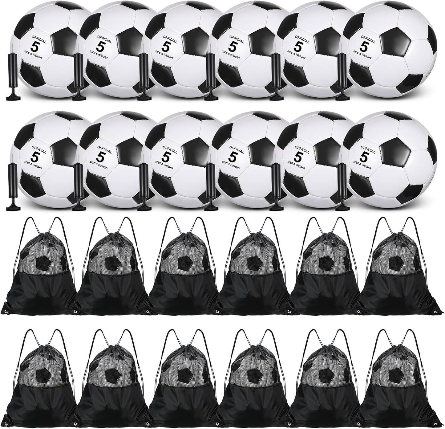 12 Pcs Operation Christmas Deflated Soccer Balls for Charity