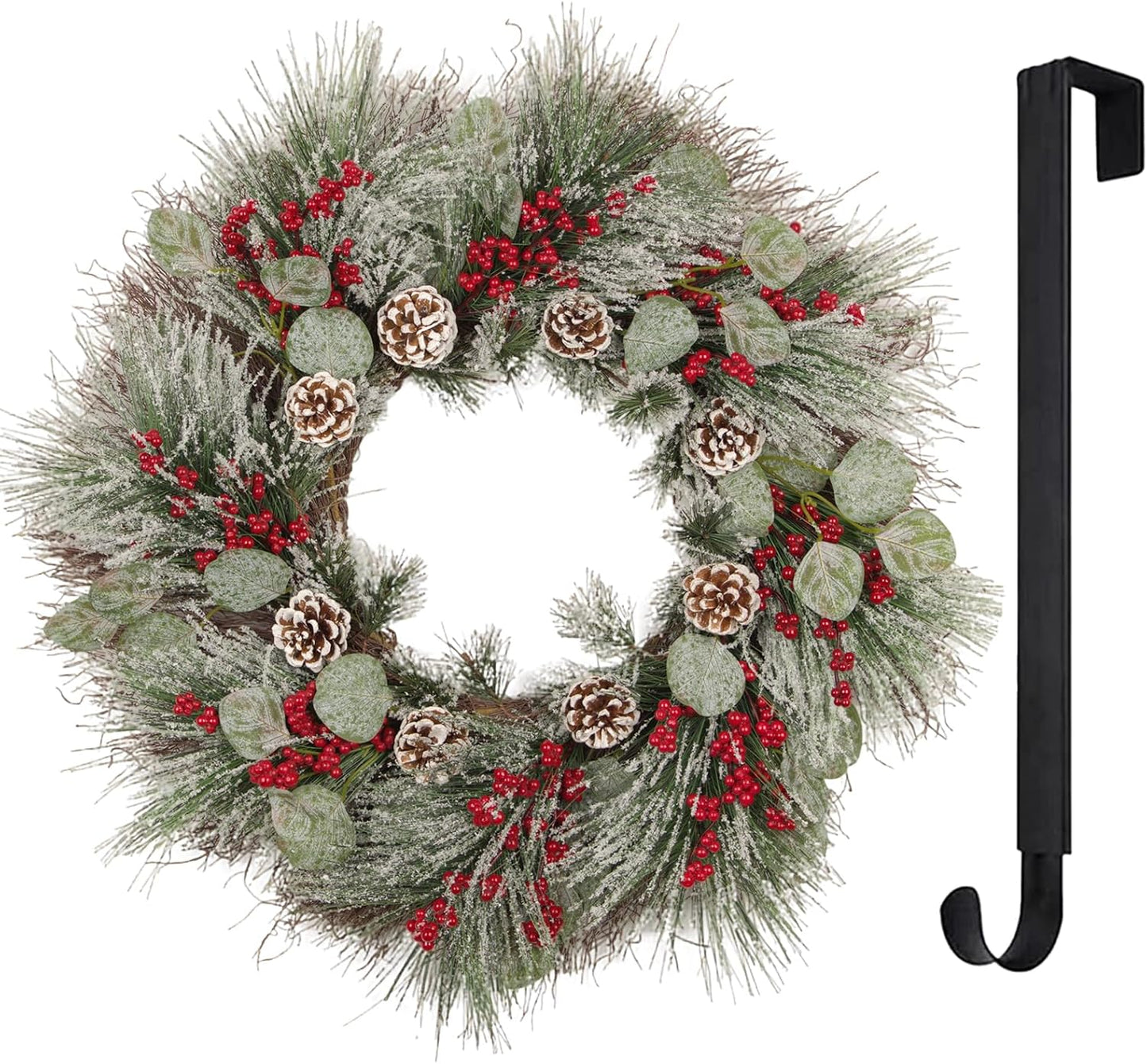 26 Christmas Wreath with Hanger Lights for Festive Decor