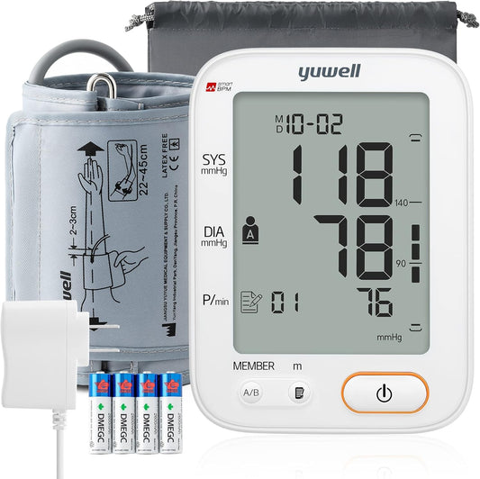 Yuwell Home BP Monitor - Largest Display, 2-Users, 198 Records