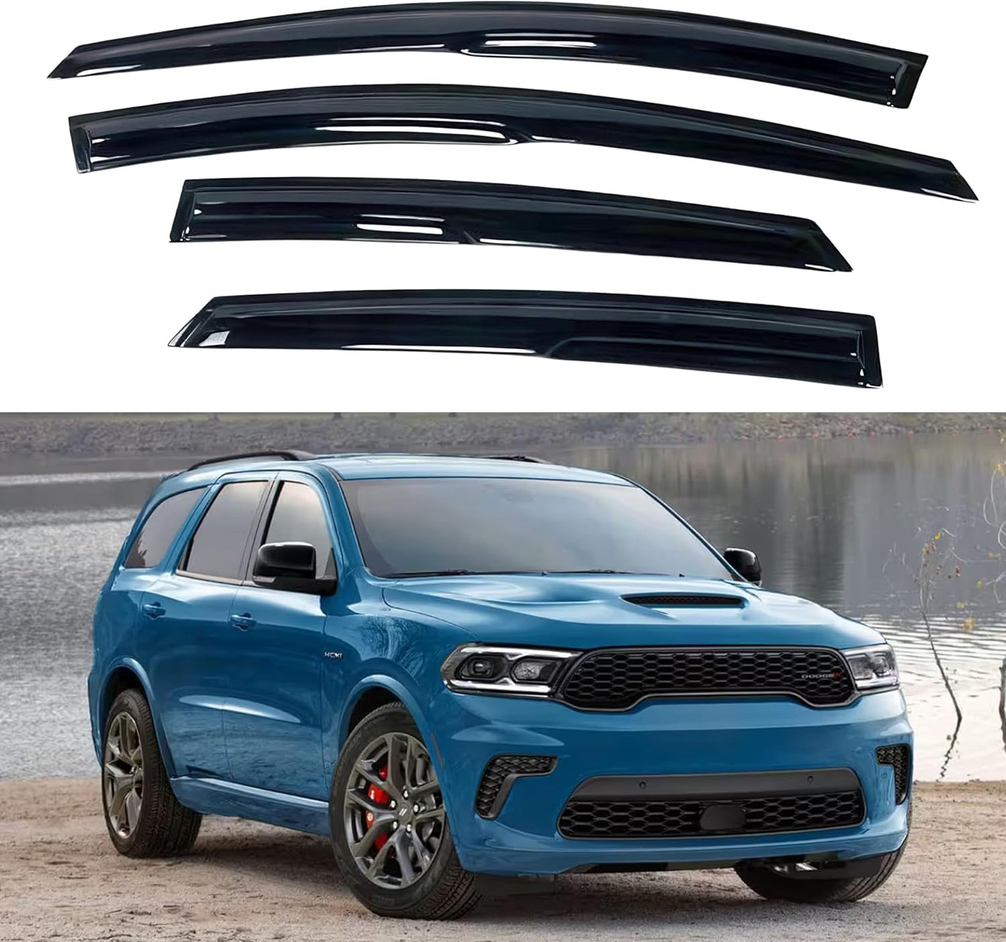 IG Window Visor for Dodge Durango 2011-2024, Mugen Style Deflector