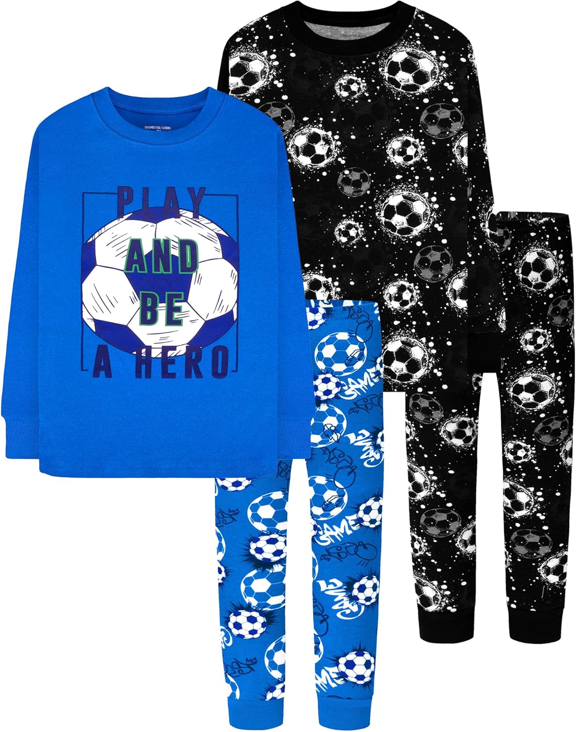 Boys Long Sleeve Pajamas Set for Ages 18 Months to 12 Years