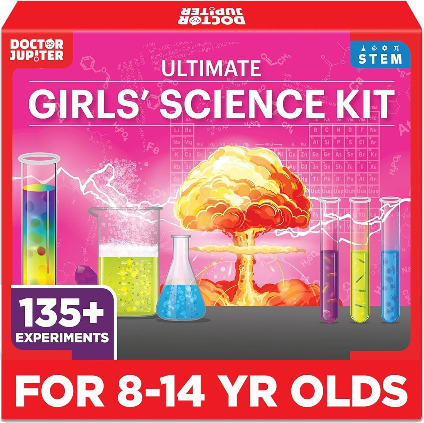 Doctor Jupiter Girls' Science Kit for Ages 8-14 with 135+ Experiments