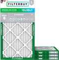 10x30x1 MERV 8 Air Filter 4-Pack - Electrostatic Pleated Defense