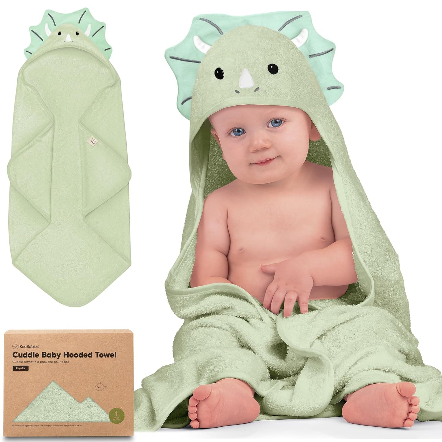 Ultra-Soft Bamboo Baby Hooded Towel by KeaBabies