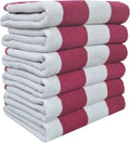 100% Cotton Luxury Bath Towel Set 30x60 - Pack of 6 Plush Towels