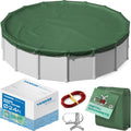 Yankee Emerald Series Round 24 ft Pool Cover - Durable Winter Barrier