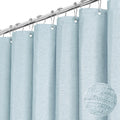 BTTN Extra Long Shower Curtain 72x84 in - Tall Linen-Texture Privacy