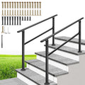4 Step Hand Rails for Outdoor Steps - Durable Galvanized Steel
