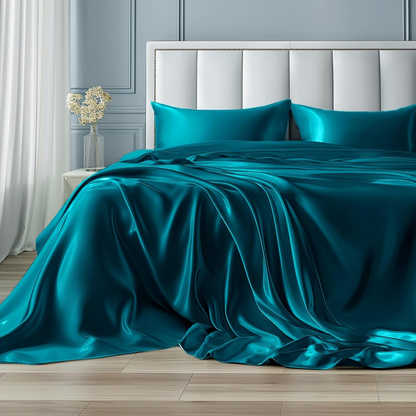 Luxury Satin Sheets King Size Bed Set - Ultra Soft & Chic