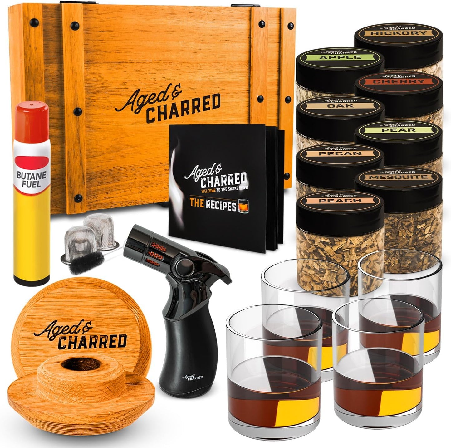 Premium Whiskey Smoker Kit: Aged & Charred Experience