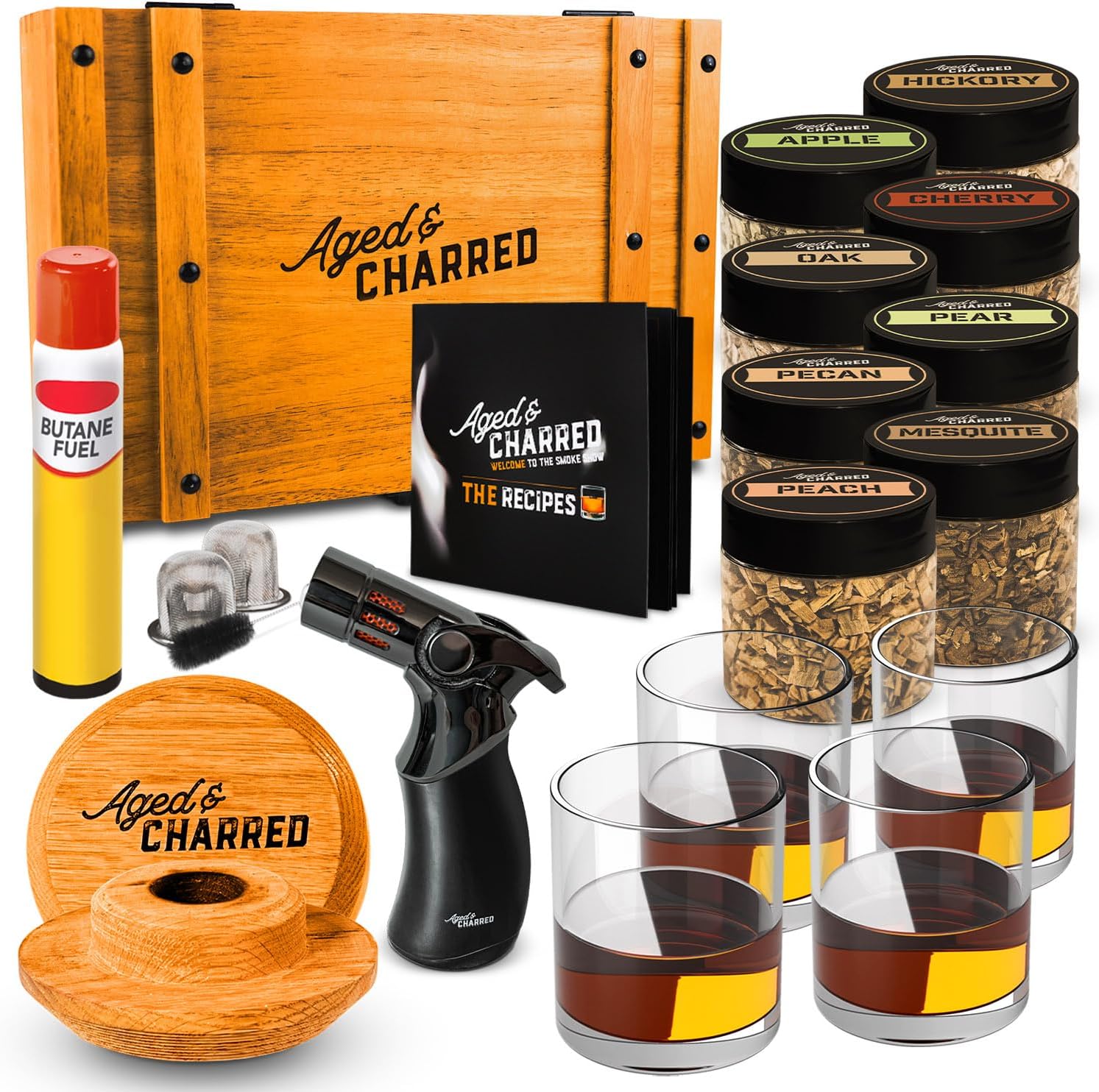 Premium Whiskey Smoker Kit: Aged & Charred Experience
