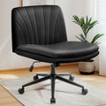 NEO Chair Criss Cross Armless Rolling Office Chair - Wide Comfy Seat