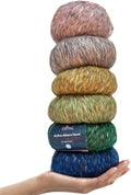Cotton Alpaca Tweed Yarn 6-Skein Pack - Lightweight DK Tweed