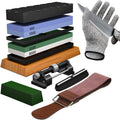 Knife Sharpening Stone Set - 4 Side Grit Whetstone Kit for Razor Edges
