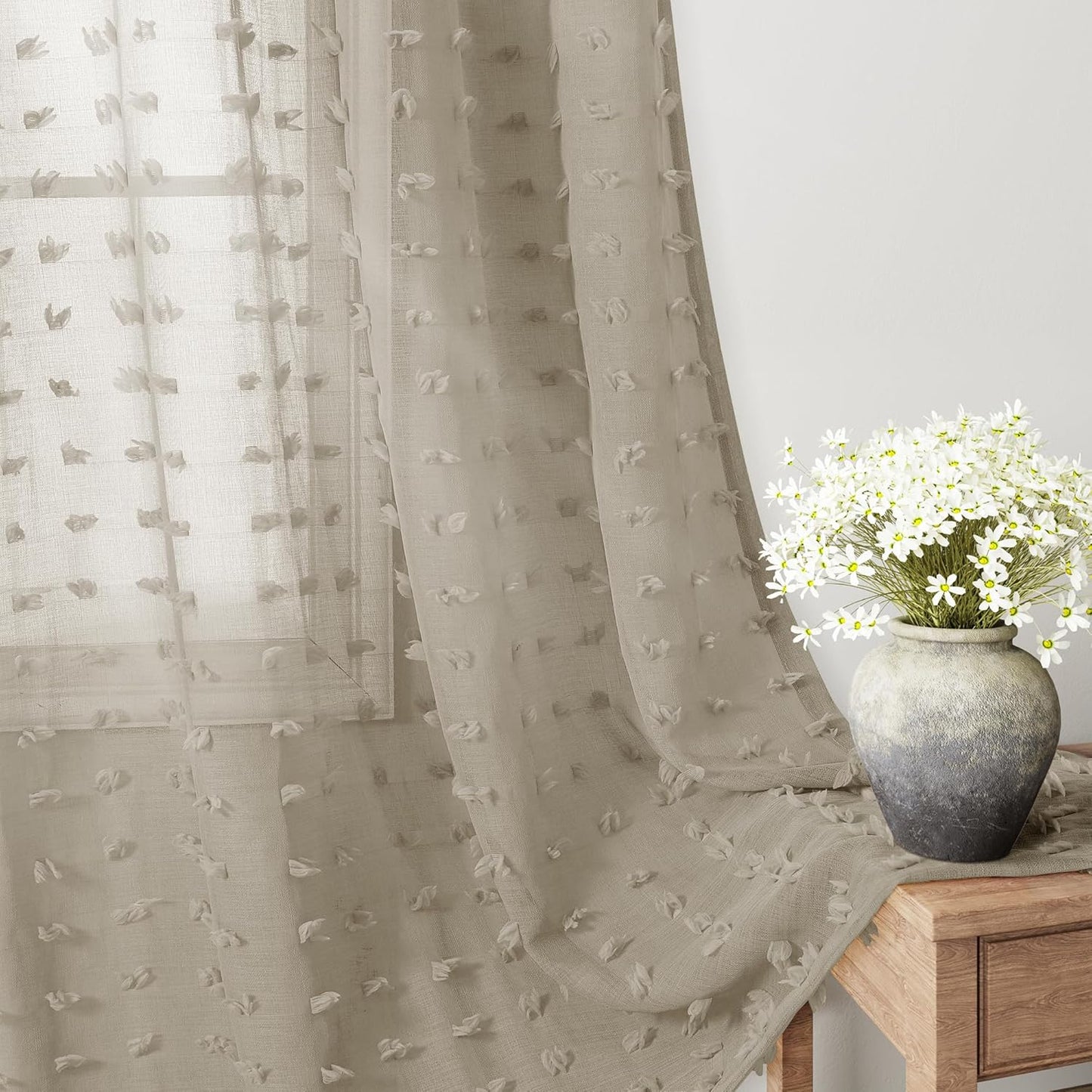 Guken Sheer Curtains 84 Inch Length for Chic Home Decor