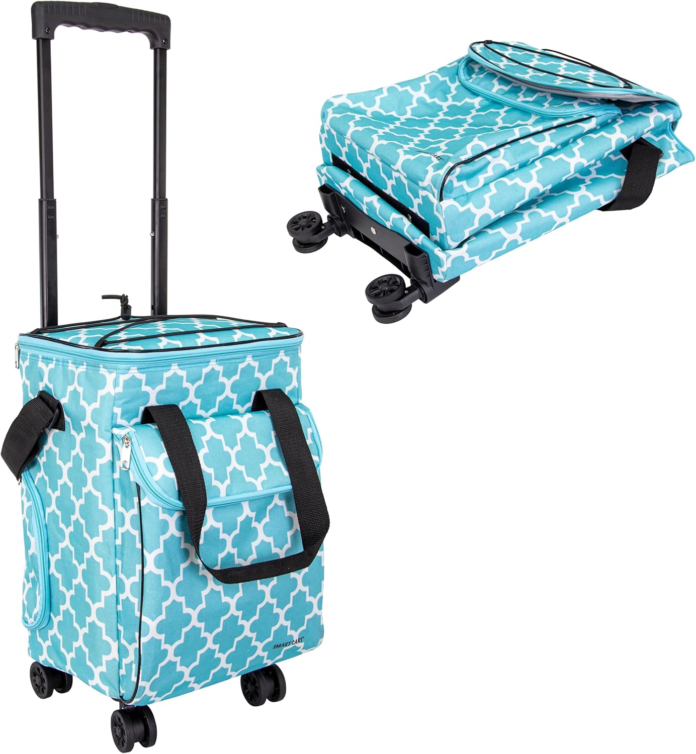 Ultra Compact Cooler Smart Cart for Tailgate BBQ and Beach Fun