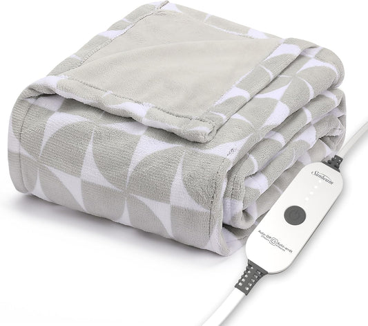 Sunbeam Royal Luxe Microplush Heated Throw Blanket for Comfort