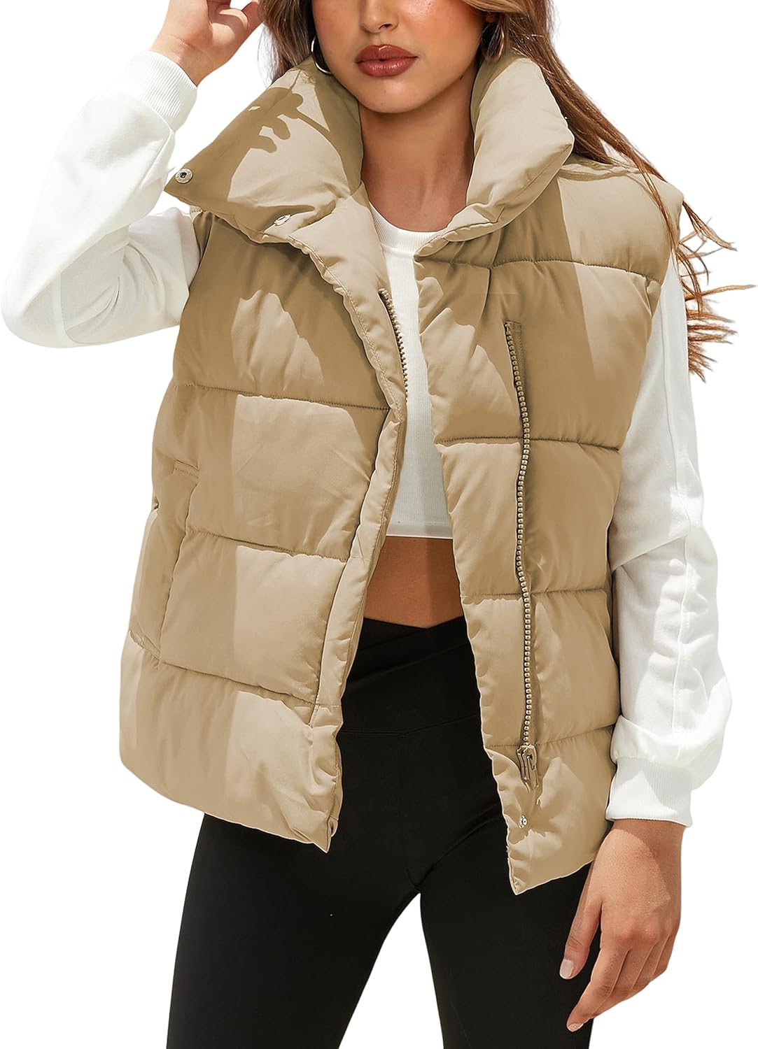 Himosyber Womens Puffer Vest Lightweight Casual Winter Jacket