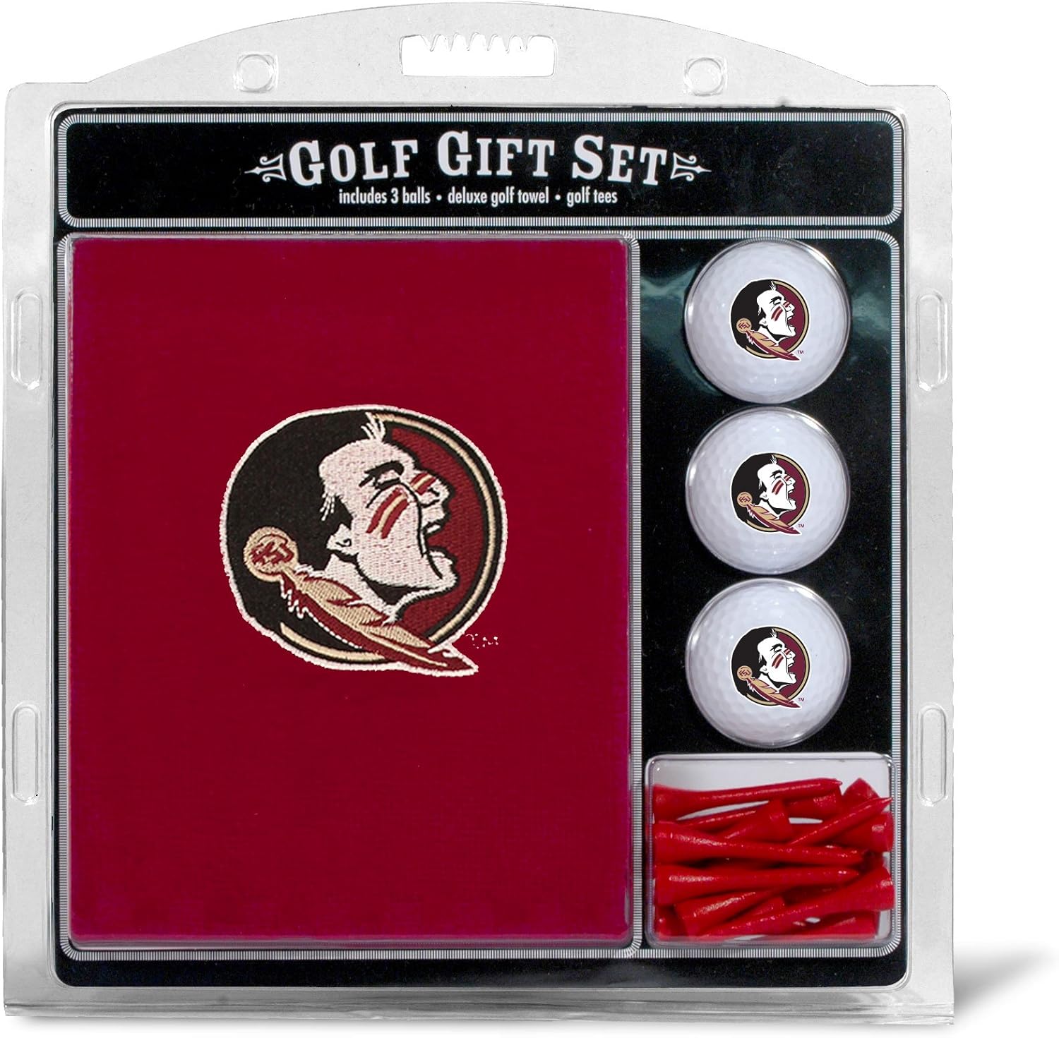 Team Golf NCAA Gift Set with Towel, Golf Balls, and Tees