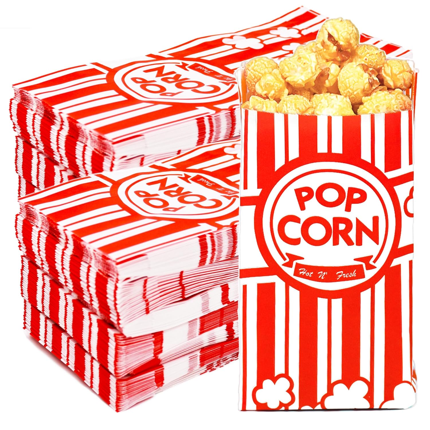 800 Pcs Paper Popcorn Bags for Movie Nights and Parties