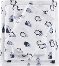 100% Cotton Flannel Twin Sheet Set - Cozy Penguin Print
