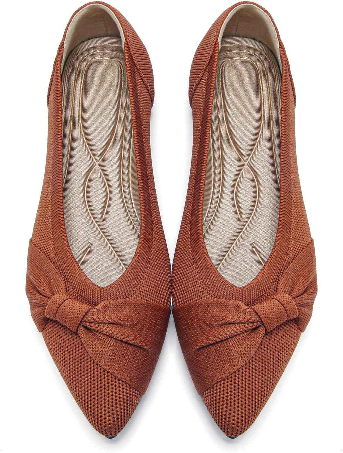 Pointed Toe Flats for Women - Comfortable Dressy Knit Shoes